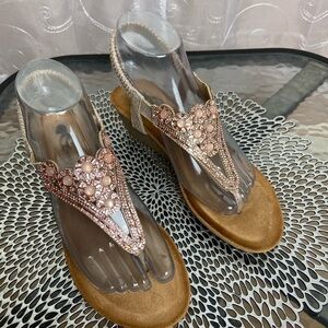 GC Shoes Embellished Sling Back Sandal NWOT , 7.5